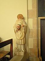 Saint Agnan - Eglise romane - Statue de St Denis